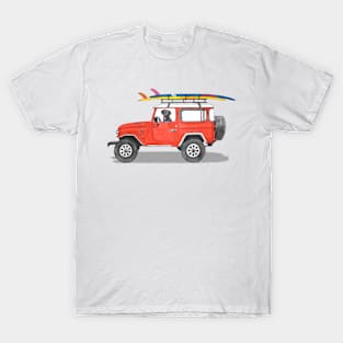 Toyota Land Cruiser and Labrador Retriever T-Shirt